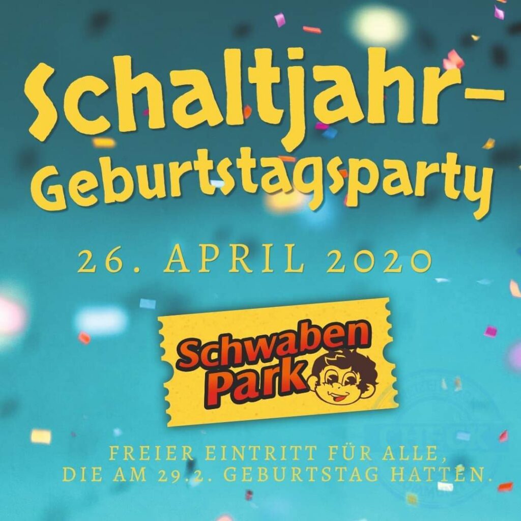 Schaltjahr-Geburtstagsparty im Schwaben Park