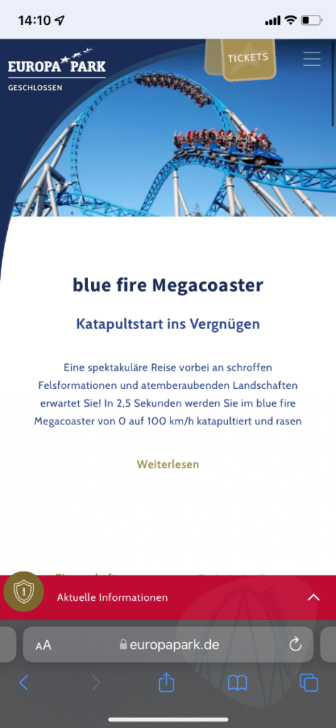 Europa-Park reagiert auf die Vorkommnisse der letzten Tagen in der Ukraine