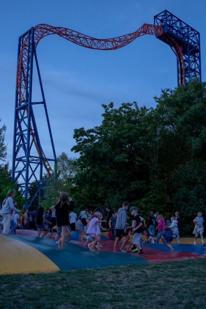 Skyline Park bei Nacht am 14. August