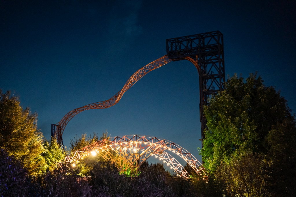 Skyline Park bei Nacht am 14. August