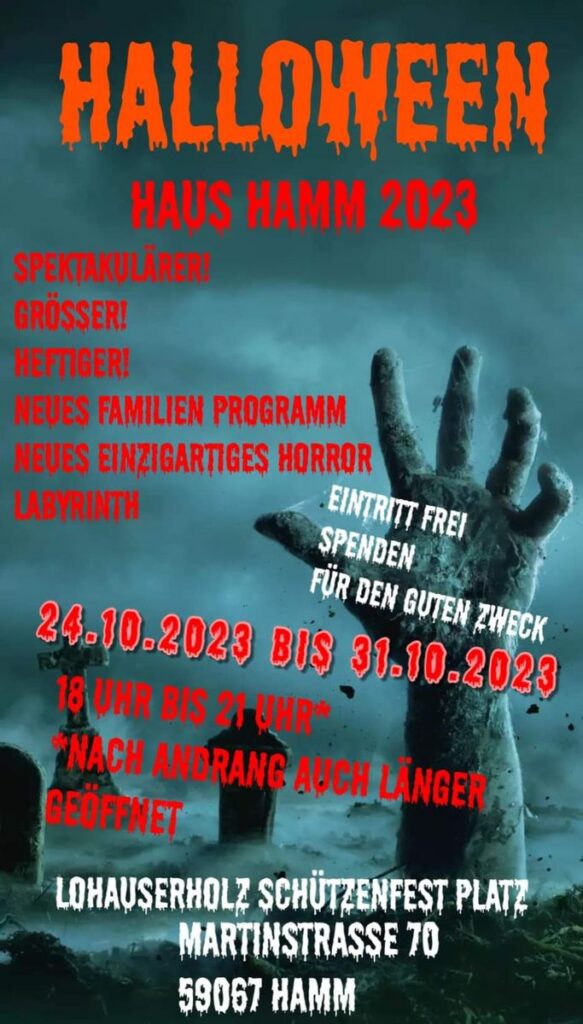 Halloween Haus Hamm öffnet wieder seine Pforten