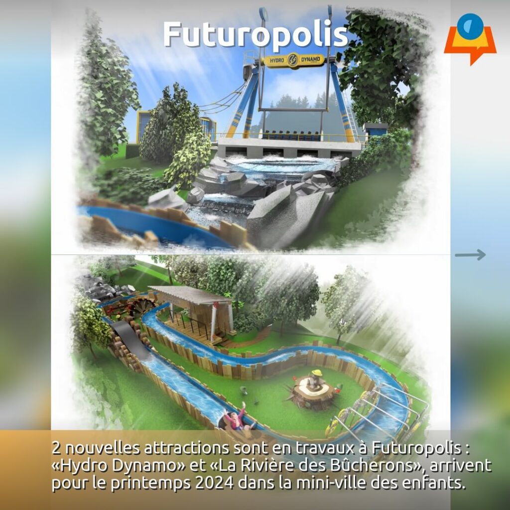 Bauarbeiten für 2 Neuheiten in Futuroscope im Jahr 2024 gestartet!