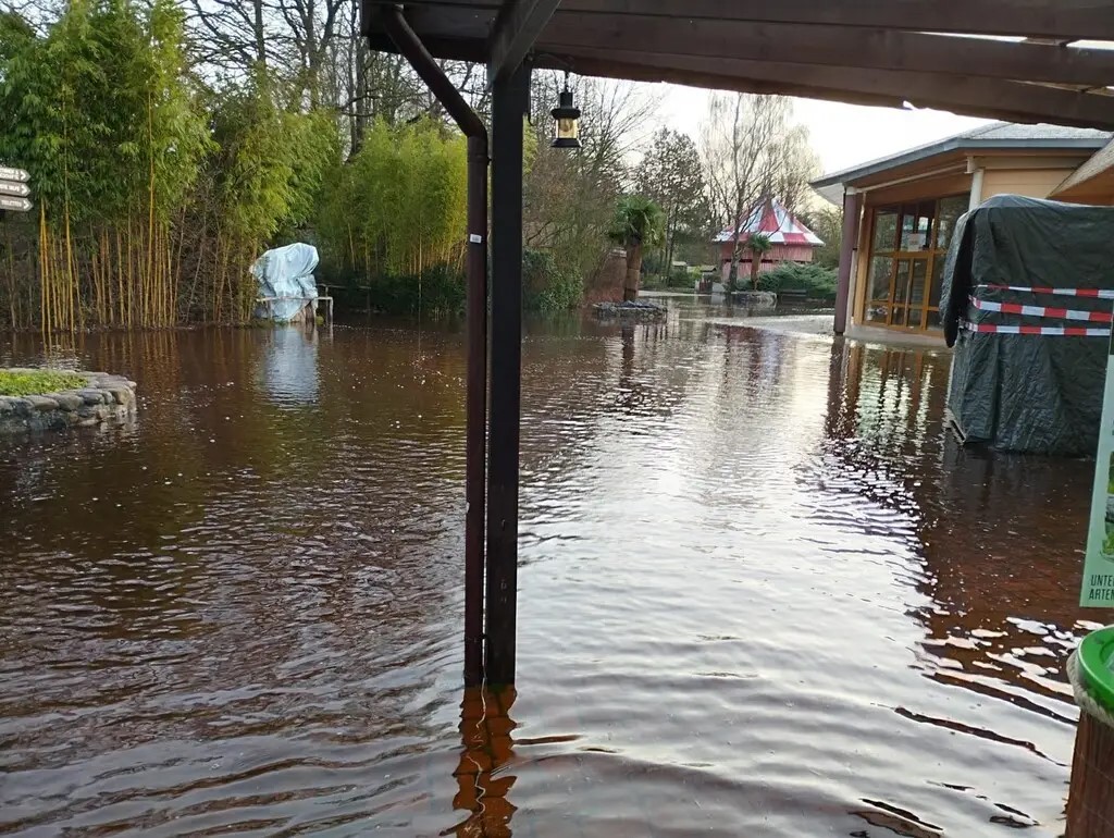 Serengeti-Park kämpft gegen Überschwemmung