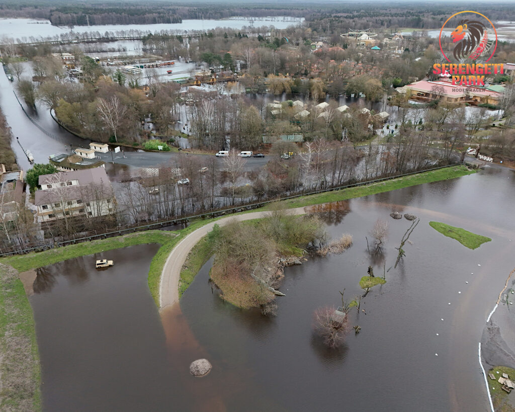 Serengeti-Park kämpft gegen Überschwemmung