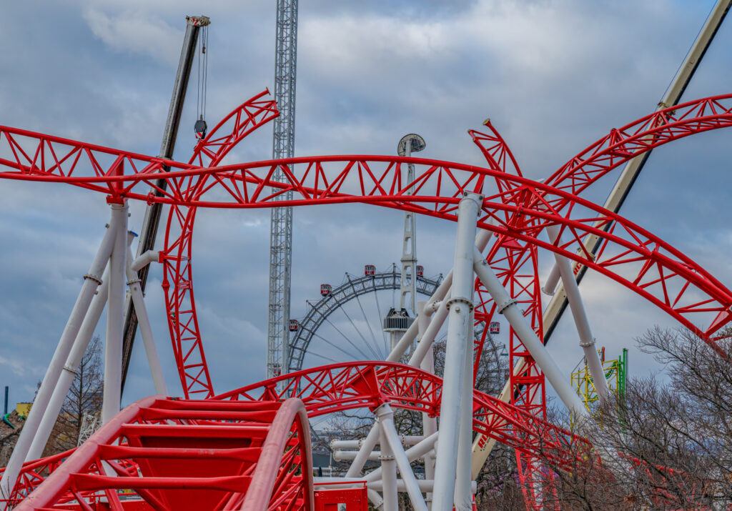 Wiener Prater: Arbeiten an verschiedenen Attraktionen