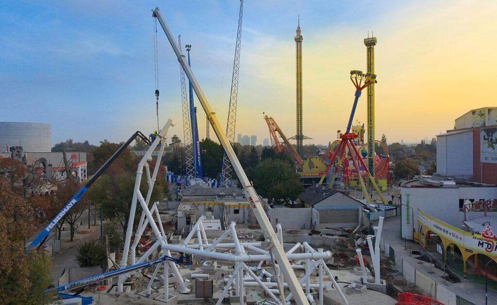 Wiener Prater: Arbeiten an verschiedenen Attraktionen