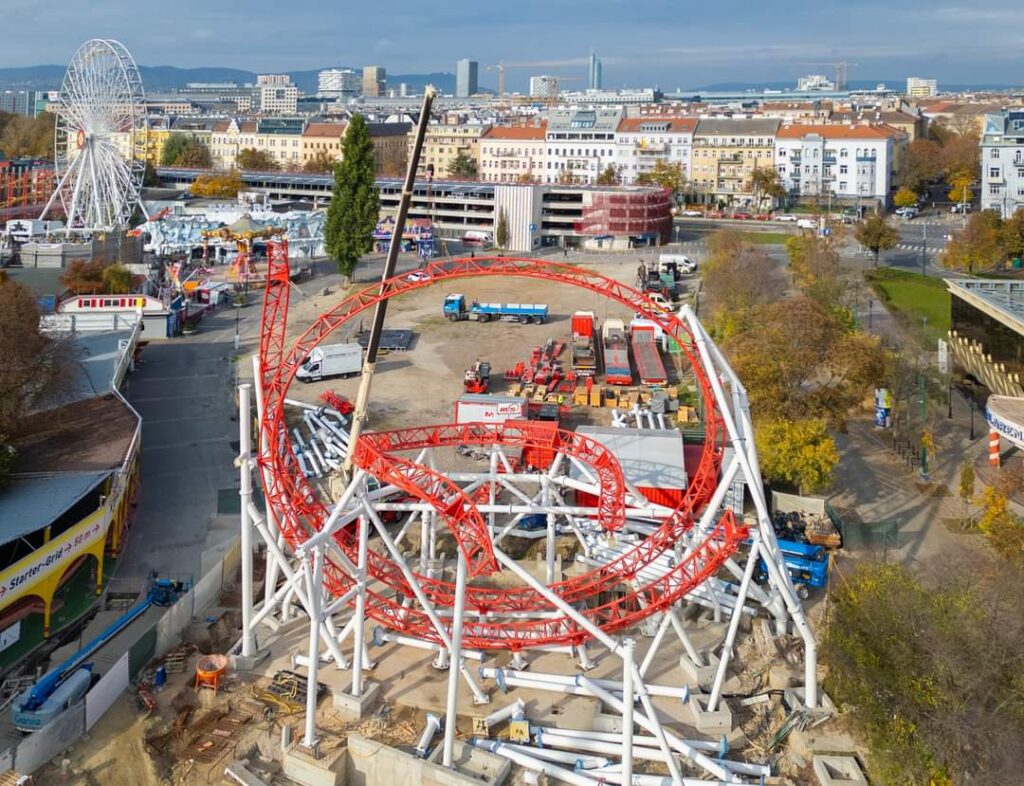 Wiener Prater: Arbeiten an verschiedenen Attraktionen