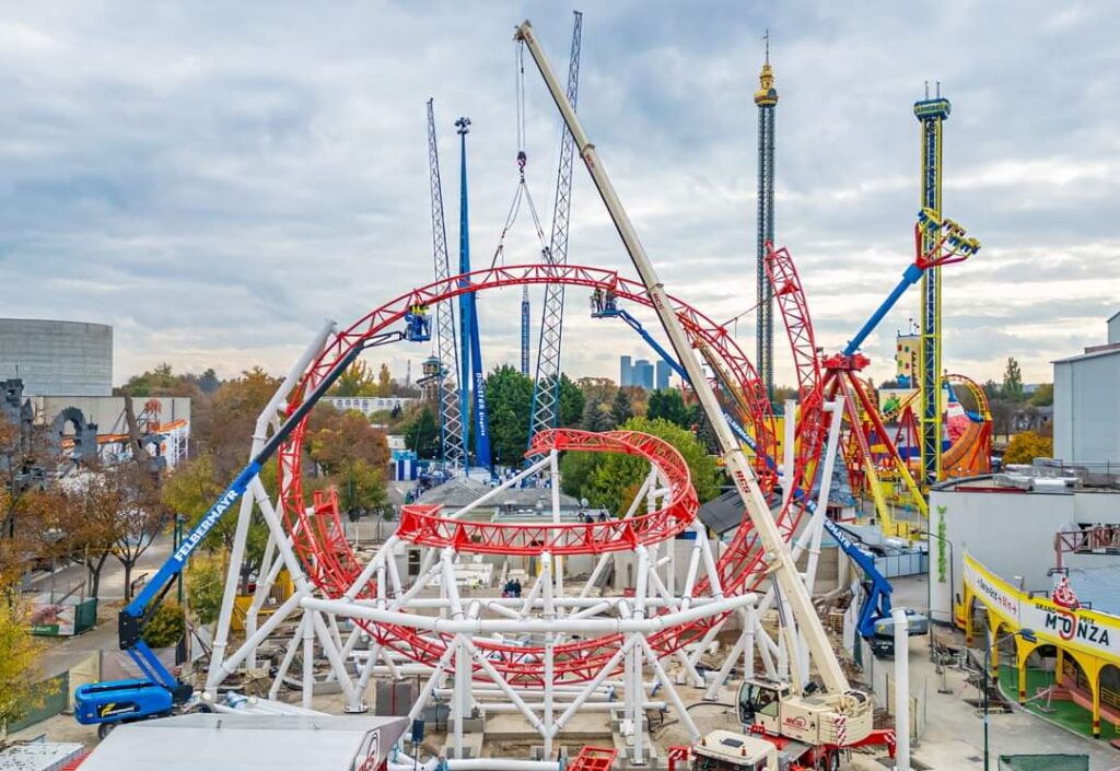 Wiener Prater: Arbeiten an verschiedenen Attraktionen
