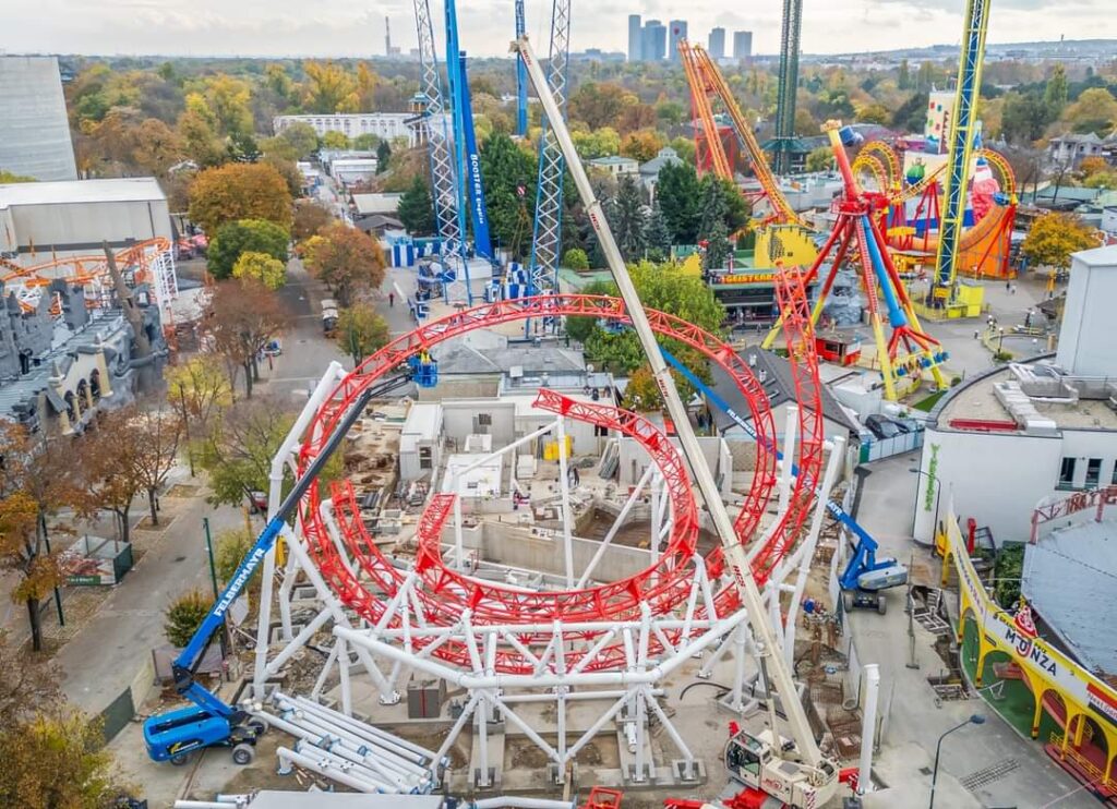 Wiener Prater: Arbeiten an verschiedenen Attraktionen