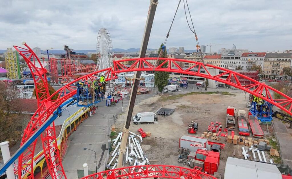Wiener Prater: Arbeiten an verschiedenen Attraktionen