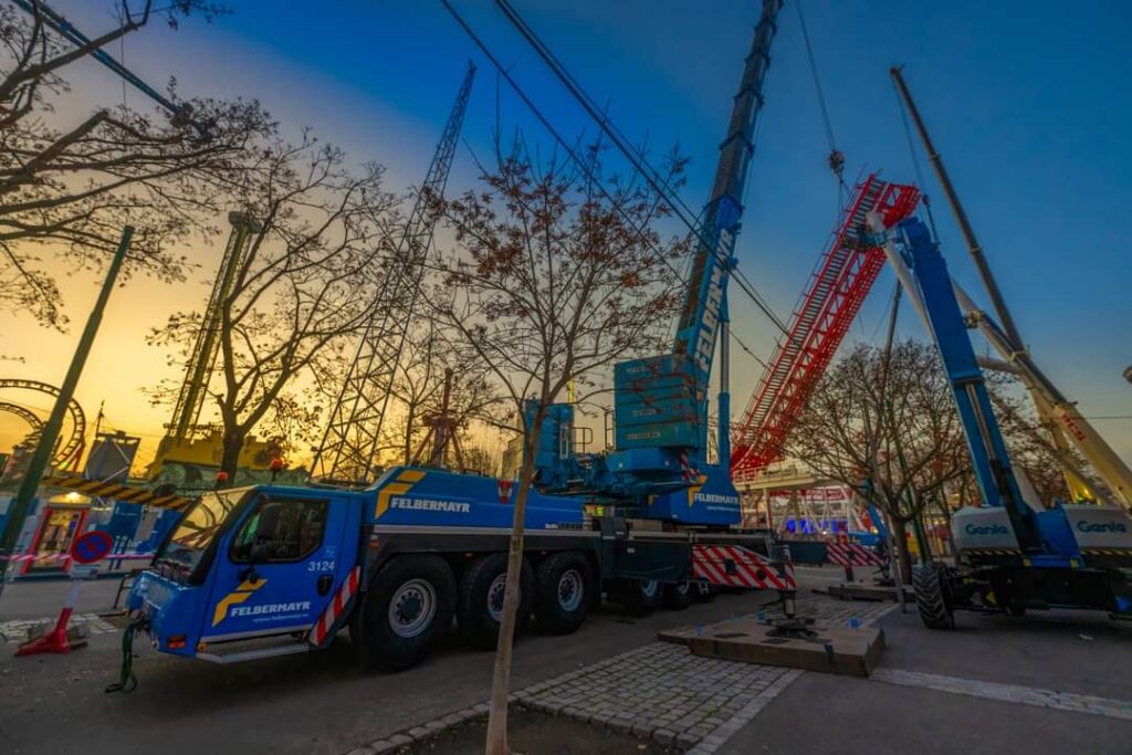 Wiener Prater: Arbeiten an verschiedenen Attraktionen