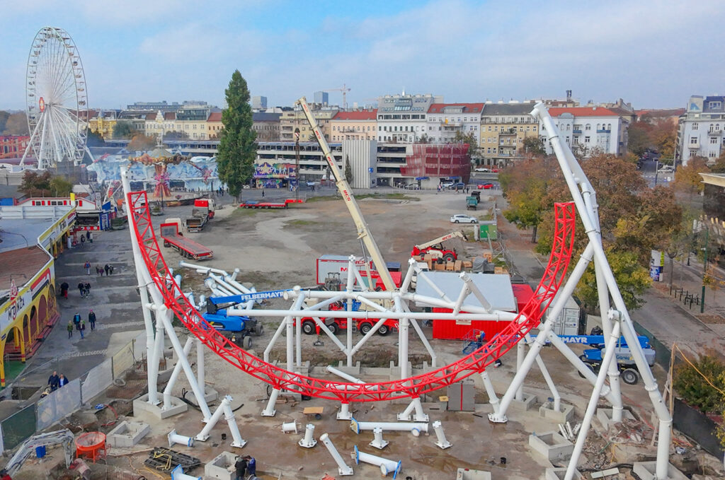 Wiener Prater: Arbeiten an verschiedenen Attraktionen