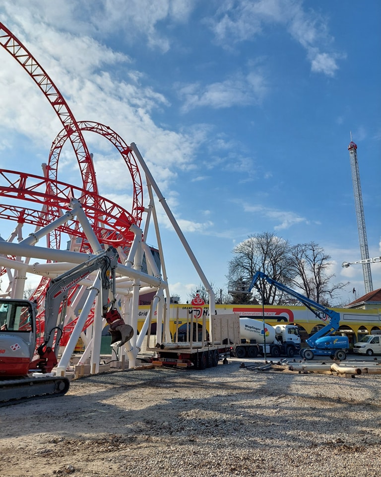 Wiener Prater: Arbeiten an verschiedenen Attraktionen