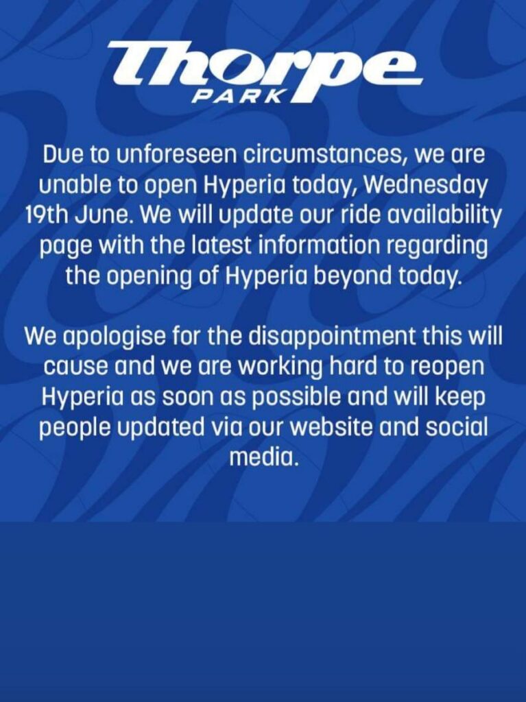 Thorpe Park: Hyperia Eröffnungstermin bekannt