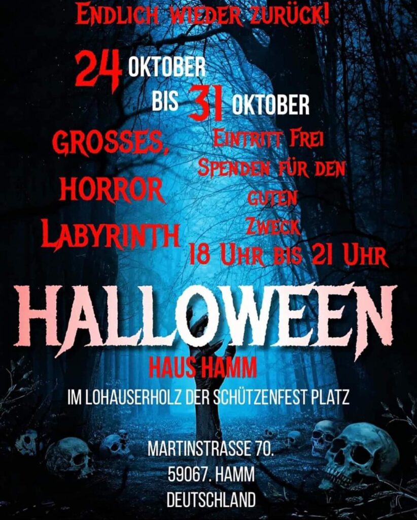 Halloween Haus Hamm: Programm Spielzeit 2024