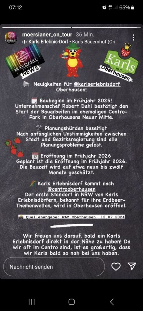 Karls Erlebnis-Dorf Oberhausen: Neue Infos
