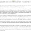 Fantasiana Strasswalchen: Arbeitsunfall bei "Knights Ride Tower"