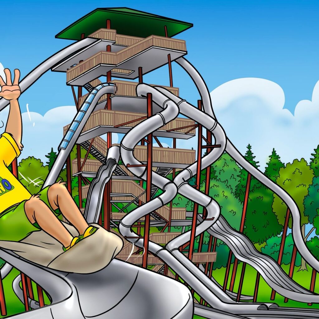 Panorama Park: Ramas Rutsch-Riese & Katta-Kutter Panorama