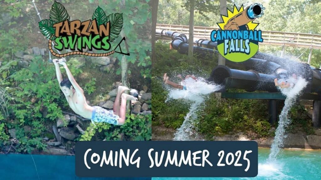Mountain Creek Waterpark: Tarzan Swings & Cannonball Falls
