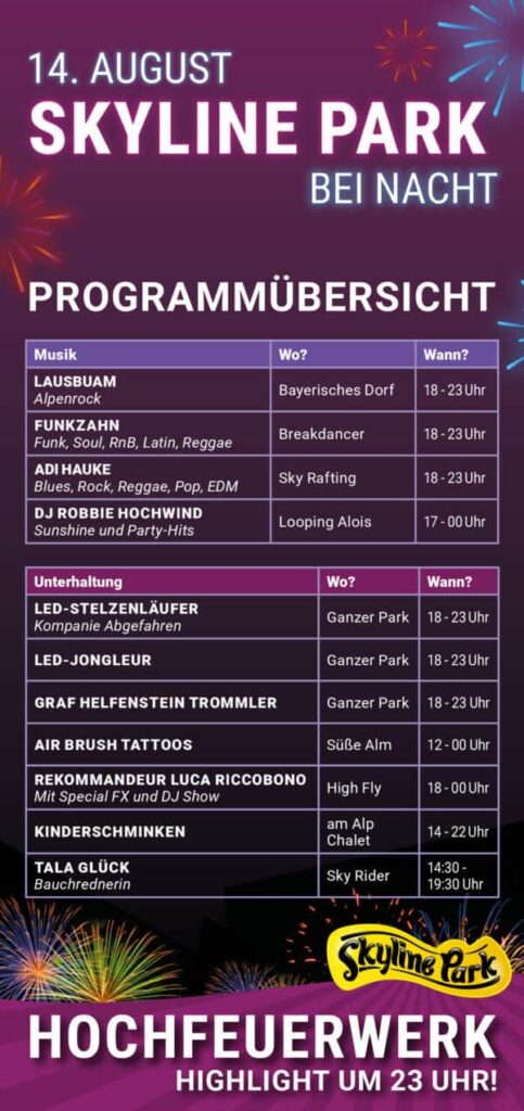 Skyline Park: Skyline Park bei Nacht 2025