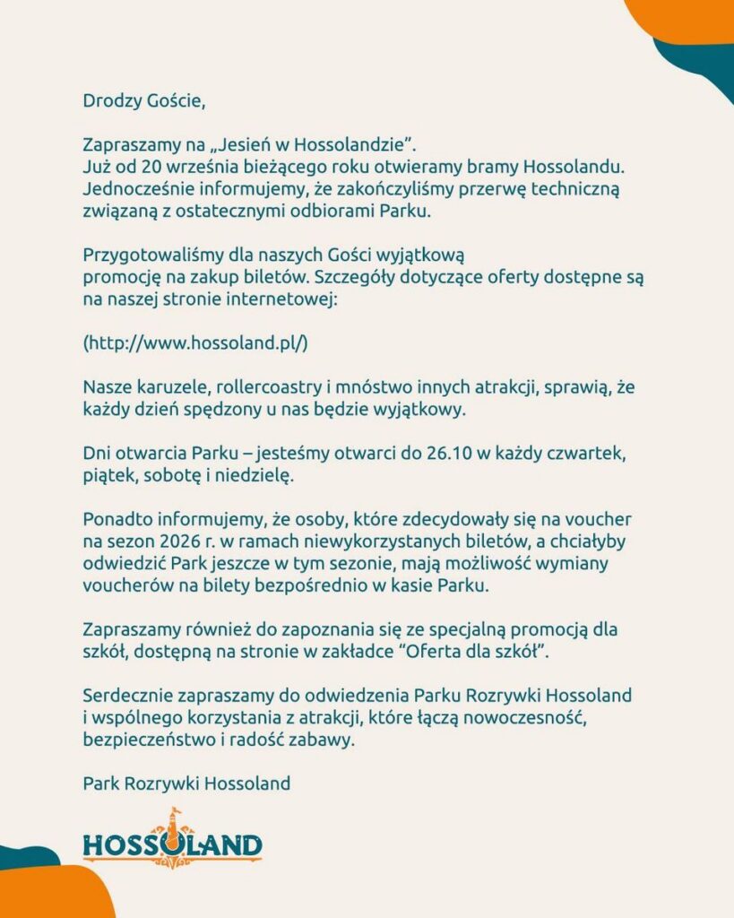 Hossoland: Vorübergehende Schließung