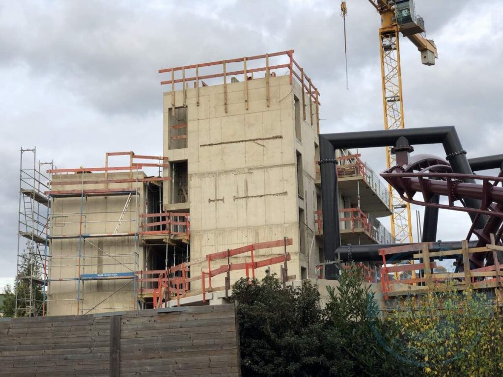 Rookburgh-Baustelle mit dem Hotel Charles Lindbergh im Herbst 2019 (08.10.2019)