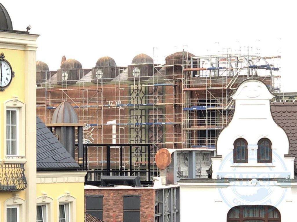 Rookburgh-Baustelle mit dem Hotel Charles Lindbergh im Herbst 2019 (08.10.2019)