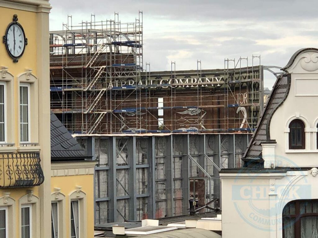Rookburgh-Baustelle mit dem Hotel Charles Lindbergh im Herbst 2019 (08.10.2019)