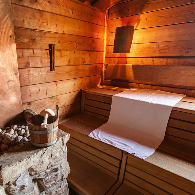 Finnische Aufgusssauna