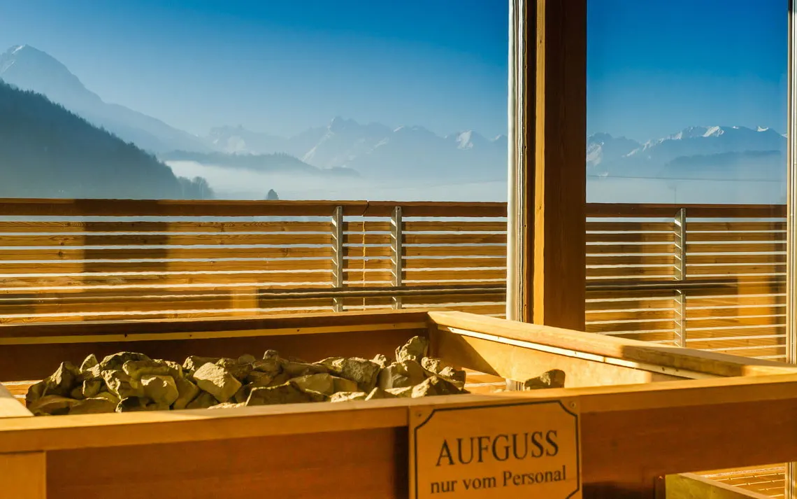 Allgäu Brennerei Panorama Sauna