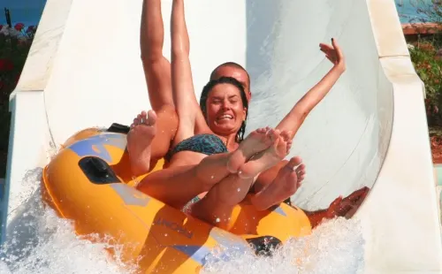Two Aqua Tube Slides